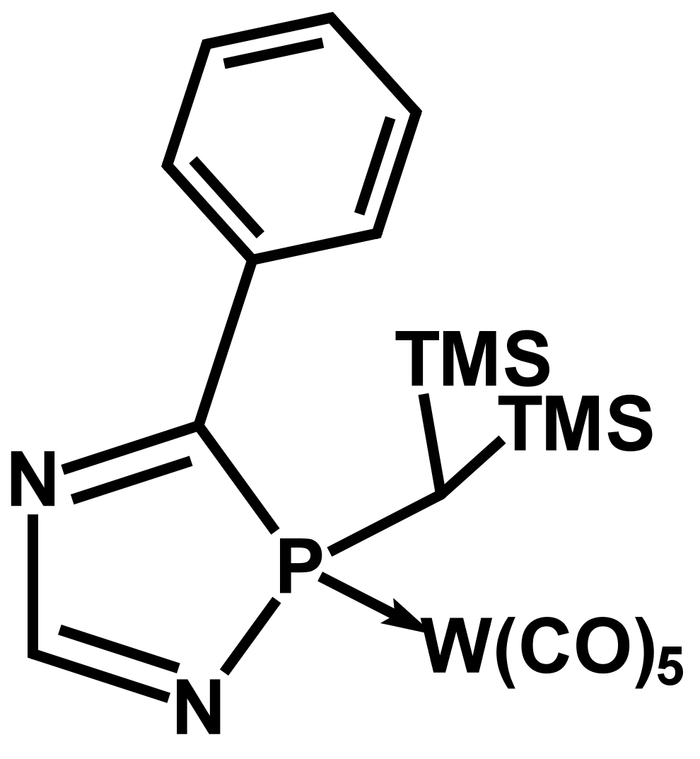 (2-(bis(trimethylsilyl)methyl)-3-phenyl-2H-1,4,2-diazaphosphole)-(pentacarbony