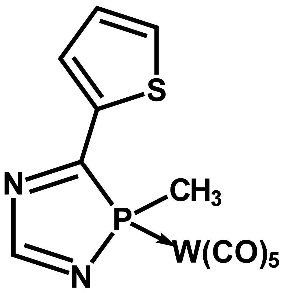 Pentacarbonyl-(2-methyl-3-(2-thienyl)-2H-1,4,2-diazaphosphole)-tungsten